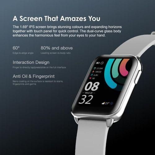 Oraimo Smart Watch OSW-16 Silver Edition Curved Display Water Proof - Silver