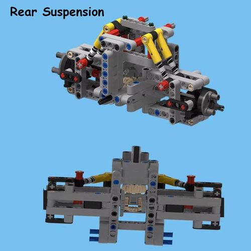 Technical Parts Building Blocks Car Chassis Kit 4WD 4 Wheel Drive Vehicles MOC Shock Steering Drive Front/Rear Suspension