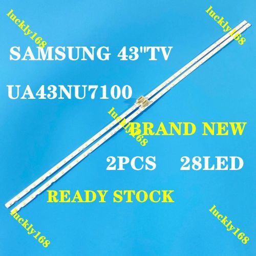 2PCS/Lot 43 inch TV Backlight LED Strrips For Samsung 43" UE43NU7100U 43NU7100G AOT_43_NU7100F_2X28_3030C BN44-00947A UE43NU7120U 28-LEDs UA43NU7100G