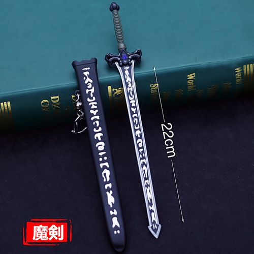 22cm Elucidator Anime Art Online Kirito Yuuki Asuna Blue Rose Real Steel Not Sharpened Katana Japanese Toys