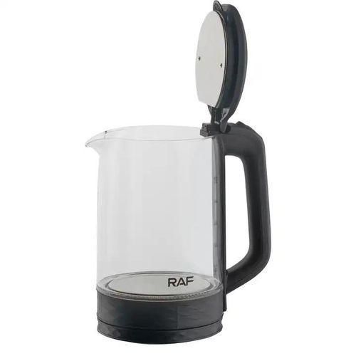 RAF 2L Automatic Clear glass Electric Kettle Glass Body Jug -black