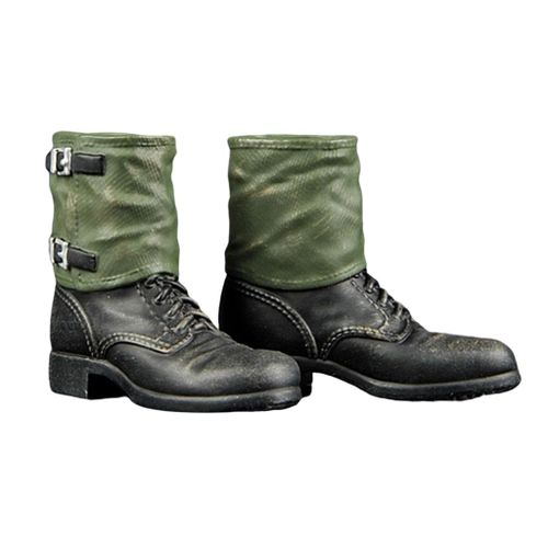 1:6 Scale Male German Soldier Combat Boot Shoes for 12inch HT Action B