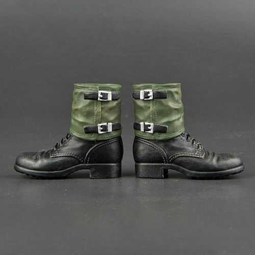 1:6 Scale Male German Soldier Combat Boot Shoes for 12inch HT Action B