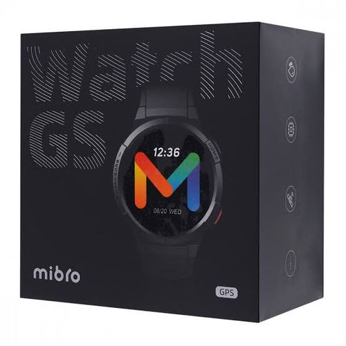 Mibo Mibro GS Smart Watch With Amoled Always On Display Black