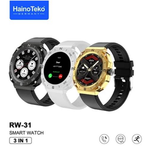 Haino Teko RW31 Smart Watch With Triple Case-Black , Gold,White