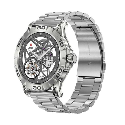 Swiss Military Dom 2 Smart Watch Metal Strap -Silver