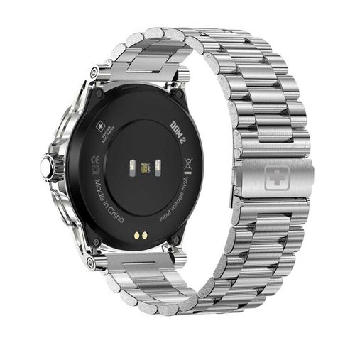 Swiss Military Dom 2 Smart Watch Metal Strap -Silver