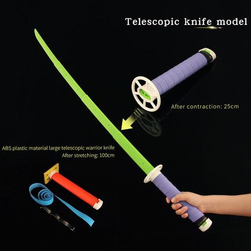Multiple Styles Katana Demon Slayer Real Size Gravity Stretchable Anime One Piece Retractable Model Folding Toy