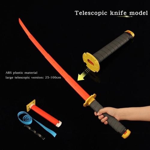 Multiple Styles Katana Demon Slayer Real Size Gravity Stretchable Anime One Piece Retractable Model Folding Toy