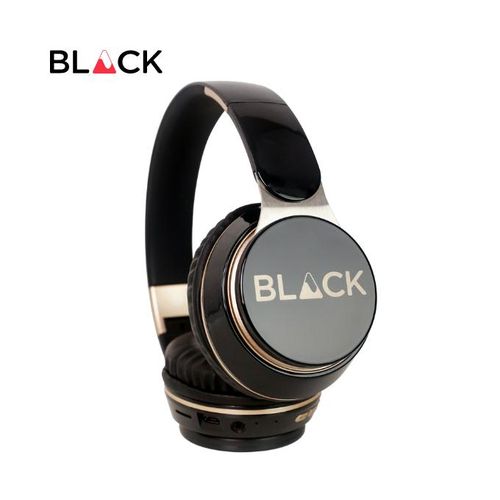 BLACK BassHead 2 Wireless Foldable Bluetooth Headphone With Mic, 10H Playtime - Black (1YR WRTY)
