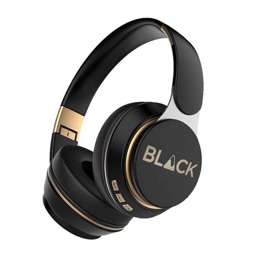 BLACK BassHead 2 Wireless Foldable Bluetooth Headphone With Mic, 10H Playtime - Black (1YR WRTY)