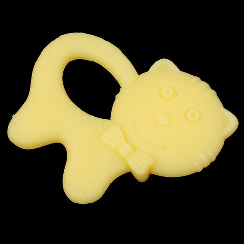 Hot   Er Silicone Soft Molar Rod Chew Toys  Yellow