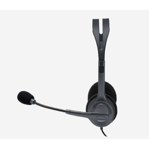 Logitech H111 Headsets With Rotating Mic, Black