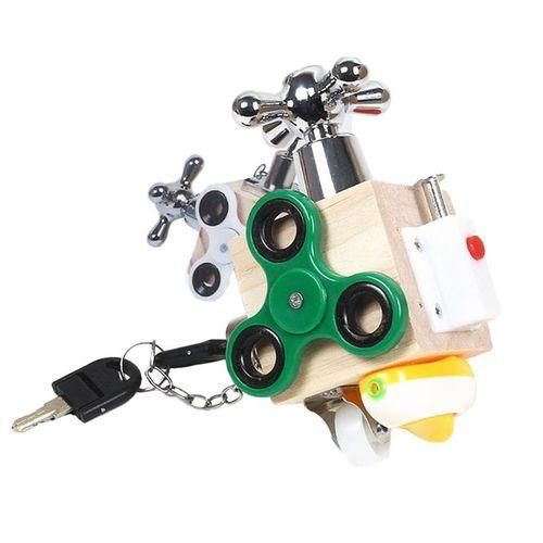 Busy Board Montessori Unlock Toy Essential Educational Sensory Green