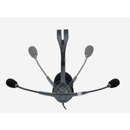 Logitech H111 Headsets With Rotating Mic, Black