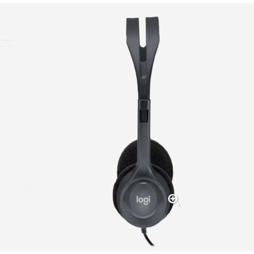 Logitech H111 Headsets With Rotating Mic, Black