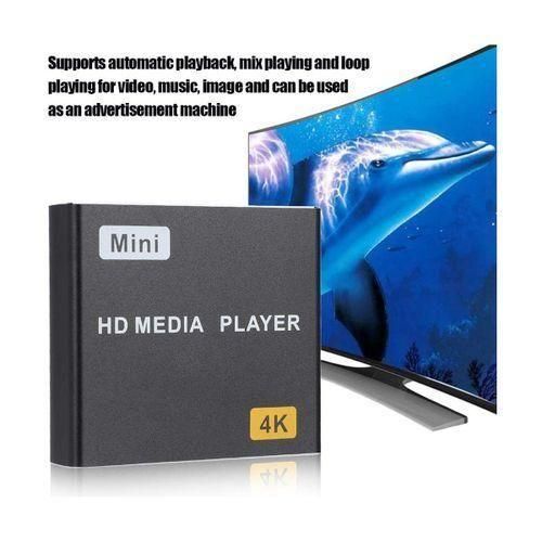 Mini 4K HDD Media Player 1080P Video Player with USB Drive