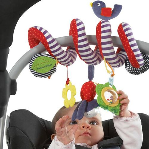 Cute Infant Baby Hanging Doll Bed Stroller Car Seat play Travel Build-in Bell