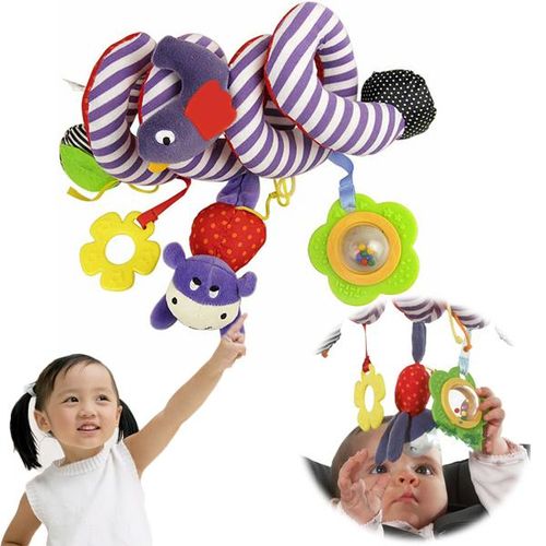 Cute Infant Baby Hanging Doll Bed Stroller Car Seat play Travel Build-in Bell
