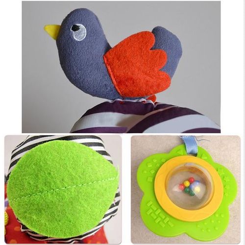 Cute Infant Baby Hanging Doll Bed Stroller Car Seat play Travel Build-in Bell
