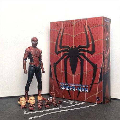 CT Version Spider Man 3 Tobey Maguire Action Figure Spiderman 3 Anime Shf Figurine Pvc Statue Model Collection Doll Decora
