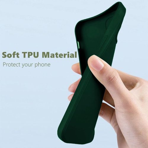 Tecno Camon 16 17 18 19 20 P Pro Premier Inner Velvet Fabric  Lining Matte Silicone Flexible Raised Bumps For Camera & Screen Protection Back Case Cover - Green