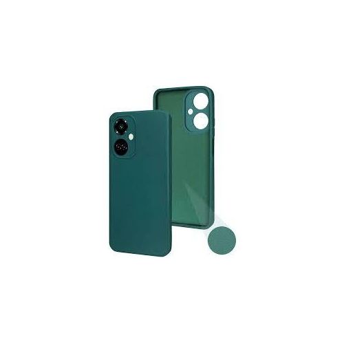 Tecno Camon 16 17 18 19 20 P Pro Premier Inner Velvet Fabric  Lining Matte Silicone Flexible Raised Bumps For Camera & Screen Protection Back Case Cover - Green