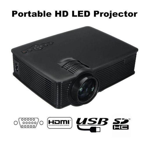 1080P Full HD Smart 3D Projector 7500LM LED USB Home Theater HDMI VGA Black UK Plug UK Plug