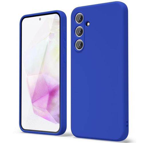 Samsung Galaxy A35 5g Soft Rubber Liquid Silicone Case Cover Blue