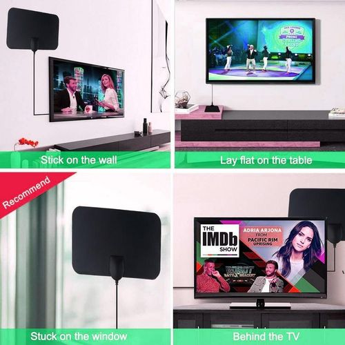 2020 New Upgraded TV Aerial Indoor Amplified Digital HDTV Antenna Support HD 4K 1080P DVB-T Freeview TV Broadcast length Range TV Antenna Booster