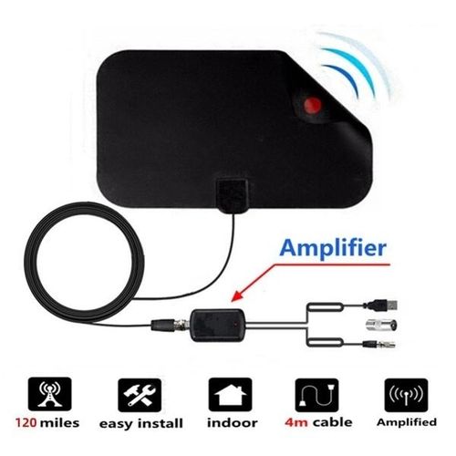 2020 New Upgraded TV Aerial Indoor Amplified Digital HDTV Antenna Support HD 4K 1080P DVB-T Freeview TV Broadcast length Range TV Antenna Booster