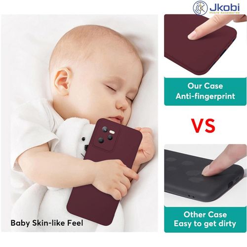 Tecno Camon 16 17 18 19 20 P Pro Premier Inner Velvet Fabric Lining Matte Silicone Flexible Raised Bumps For Camera & Screen Protection Back Case Cover - Maroon