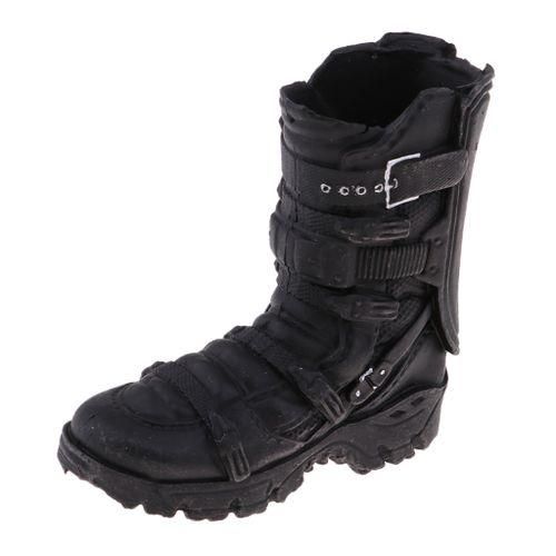 16 Scale Mens Black High Ankle Boots Shoes For 12 Combat Boot Black NO5114