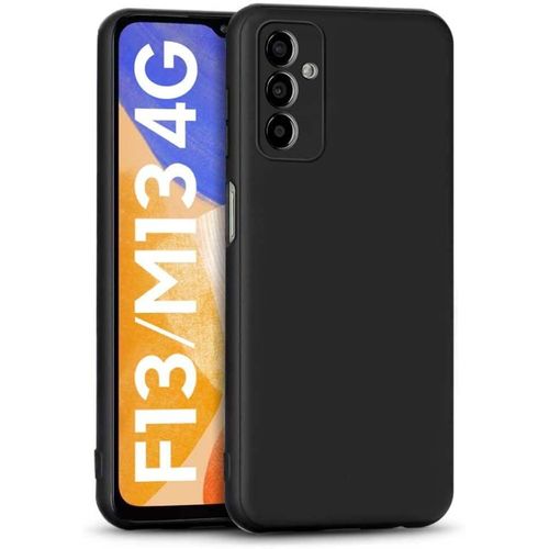 Samsung Galaxy M13, M13 5G, M23, M33, M53 Slim Ultra Soft Rubberised Back Cover Matte Silicone Flexible Camera Protection Back Case- Black