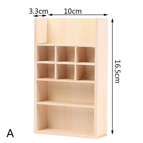 1:12 Dollhouse Miniature Wood Display Cupboard Storage Cabinet Showcase Doll House Decor Cabinet Model Chest Cupboard Shelf