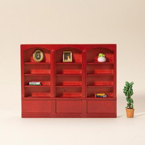 1:12 Dollhouse Miniature Wood Display Cupboard Storage Cabinet Showcase Doll House Decor Cabinet Model Chest Cupboard Shelf