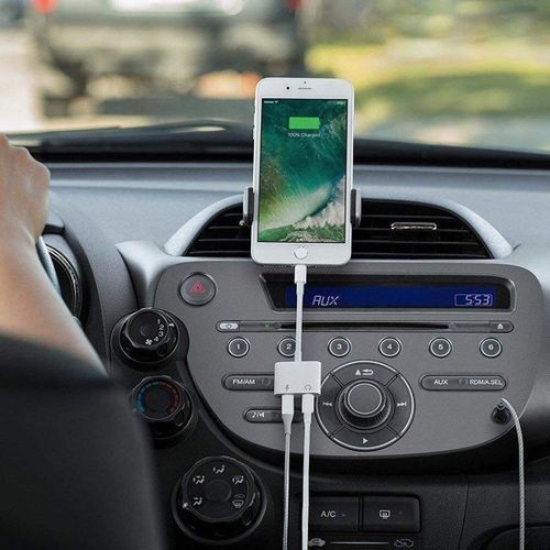 Adapter Jack Splitter Dual Adaptor for iPhone for iPhone 8 Audio and Charge Adapter for iPhone for iPhone 7/8Plus/XR/X/XS/XS max Earphones