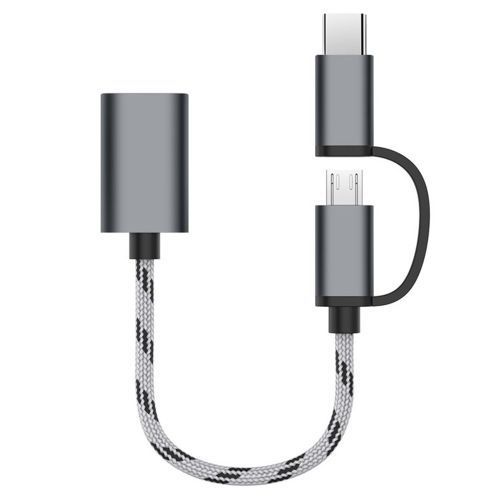 Type-C + Micro Usb Otg Adapter - Black