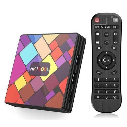 HK1COOL 4K UHD Smart TV Box With Remote Controller, Android 9.0 RK3318 Quadcore CortexA53, 4GB64GB, Support WiFi  BT  AV  HDMI  RJ45  TF Card