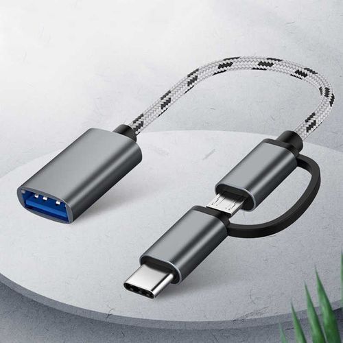 Type-C + Micro Usb Otg Adapter - Black