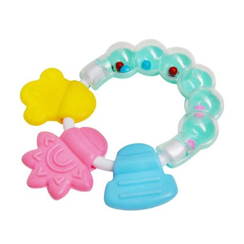 Fashion Baby Rattle Teether Silicon Infant Molar Tooth Care Bed Bell Rattles Pacifier Toys Children Shaker Gifts