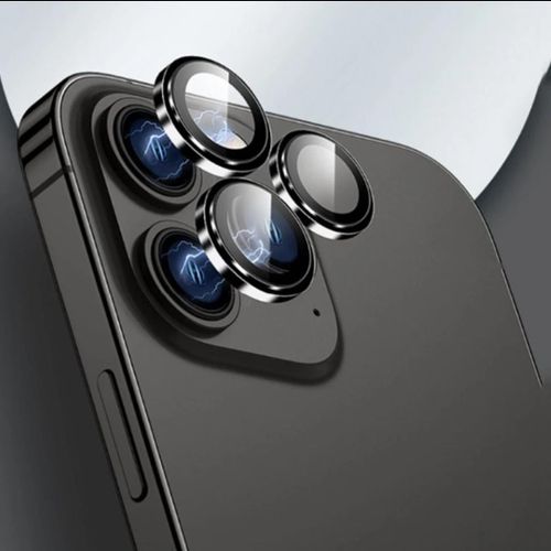 Universal IPhone 12 12 Pro 12 Pro Max Point Drill Camera Lens Protector Circle Camera Glass Protector Black