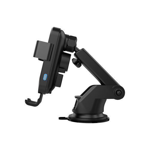 Powerology Car Mount 15W Fast-Wireless Charger - Black