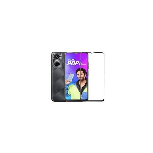 Tecno POP 8, 7, 6, 5, 2 Pro 5G Tempered glass 9H Hardness HD Glue Cover Friendly Anti-scratch Screen guard-Black