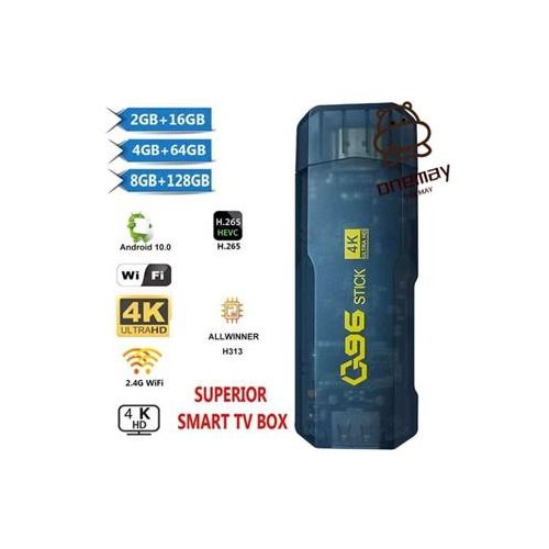 ONE-MAYSHOW Q96 Stick Smart TV Box 8GB+128GB 2.4 WIFI 4K HDR Allwinner H313