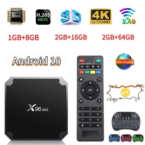 X96 Mini TV Box RK3228 Quad Core Android 10.0 4G WiFi HD 4K H. 265 HDR10 Smart Media Player 3D home theater 2GB 64GB Iptv TV NFLE
