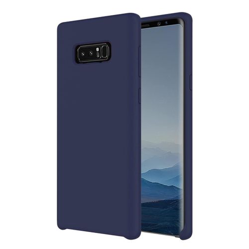 Samsung Liquid Silicone Soft Back Cover Case for Galaxy Note 8 -Dark Blue