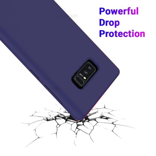Samsung Liquid Silicone Soft Back Cover Case for Galaxy Note 8 -Dark Blue