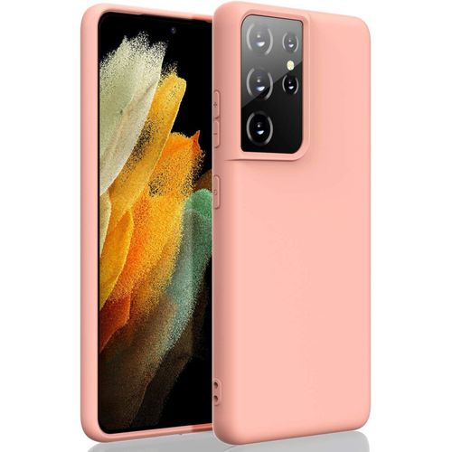 Samsung Galaxy S20, S20 Plus, S20 Ultra, S21, S21 Plus, S21 Ultra, S22, S22 Plus, S22 Ultra S23, Plus Ultra Silicone Case,Soft Touch Premium Liquid Rubber Shockproof Phone Cover- Pink