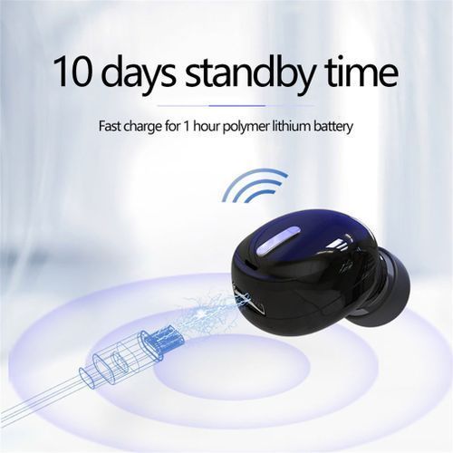 Wireless Earphone In Ear Bluetooth 5.0 Earphone 3D Stereo Earbuds X9 Mini Invisible _ Black